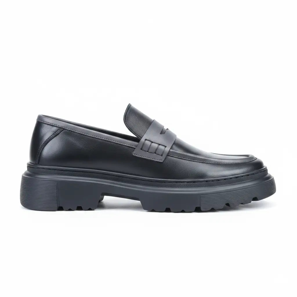 Loafer Atlas noir en cuir premium