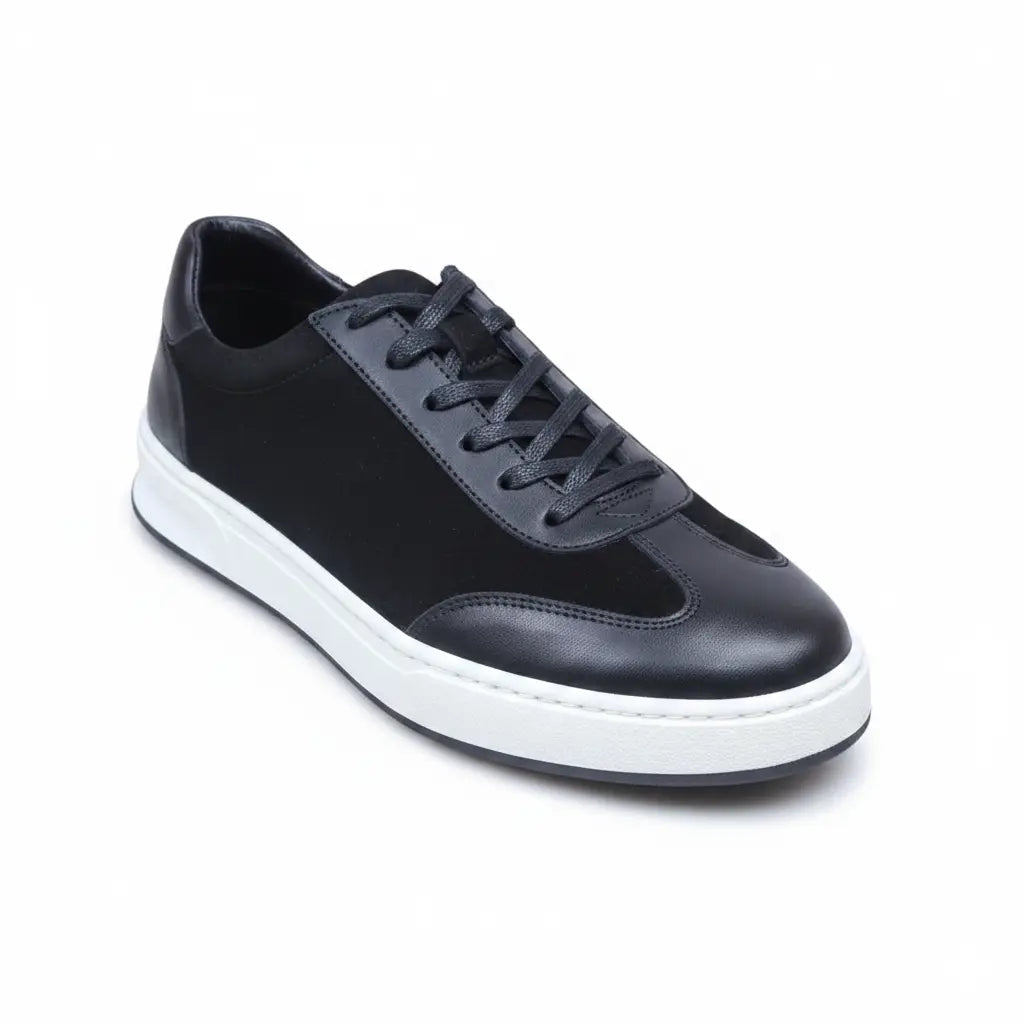 Lwizano Nero – Sneaker en Cuir Premium Noir pour Homme