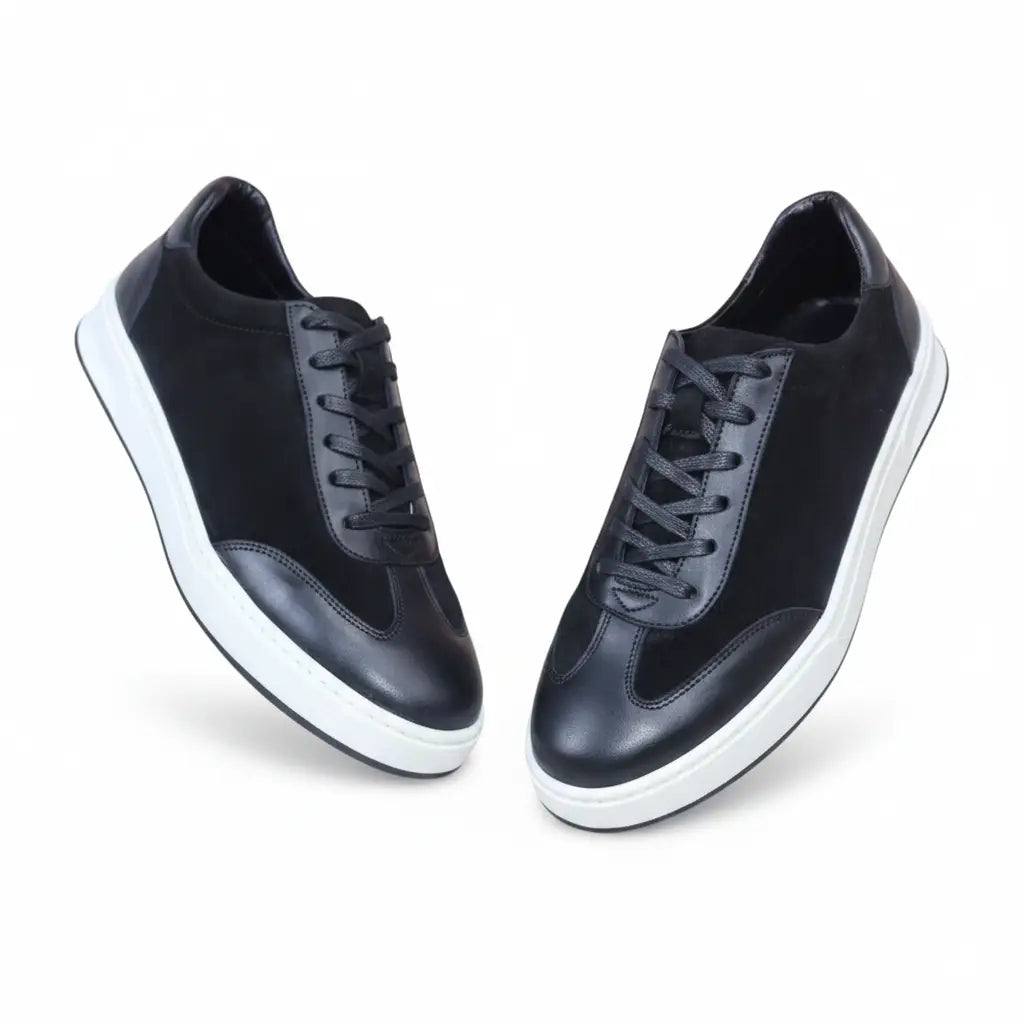 Lwizano Nero – Sneaker en Cuir Premium Noir pour Homme