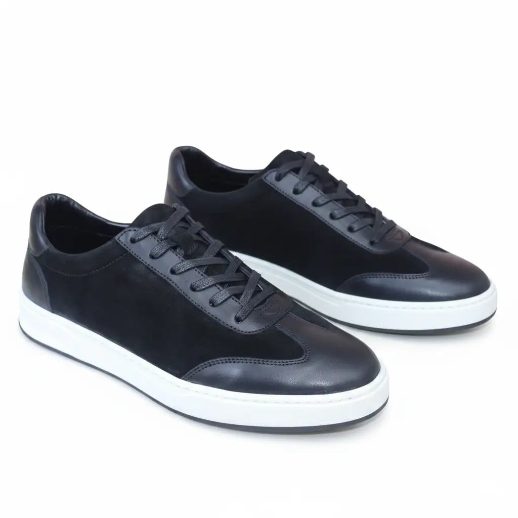 Lwizano Nero – Sneaker en Cuir Premium Noir pour Homme