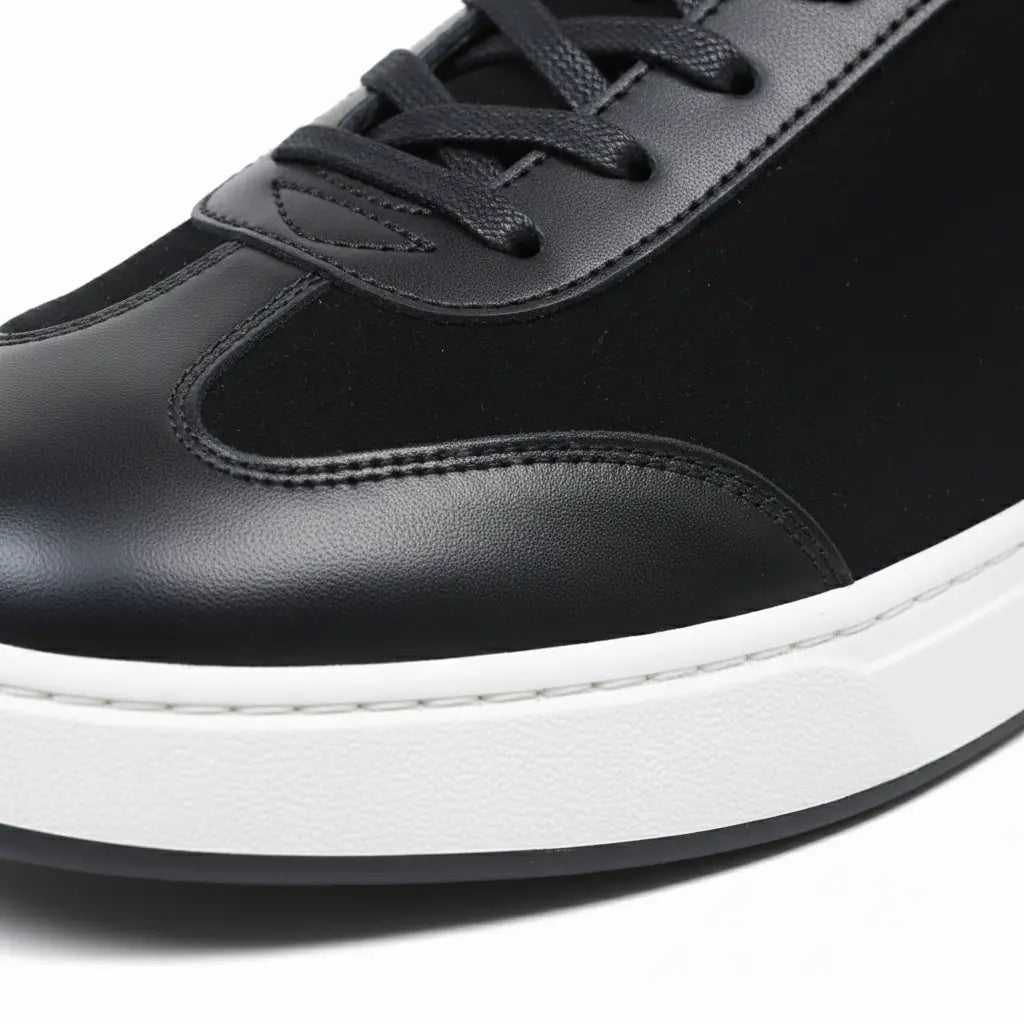 Lwizano Nero – Sneaker en Cuir Premium Noir pour Homme