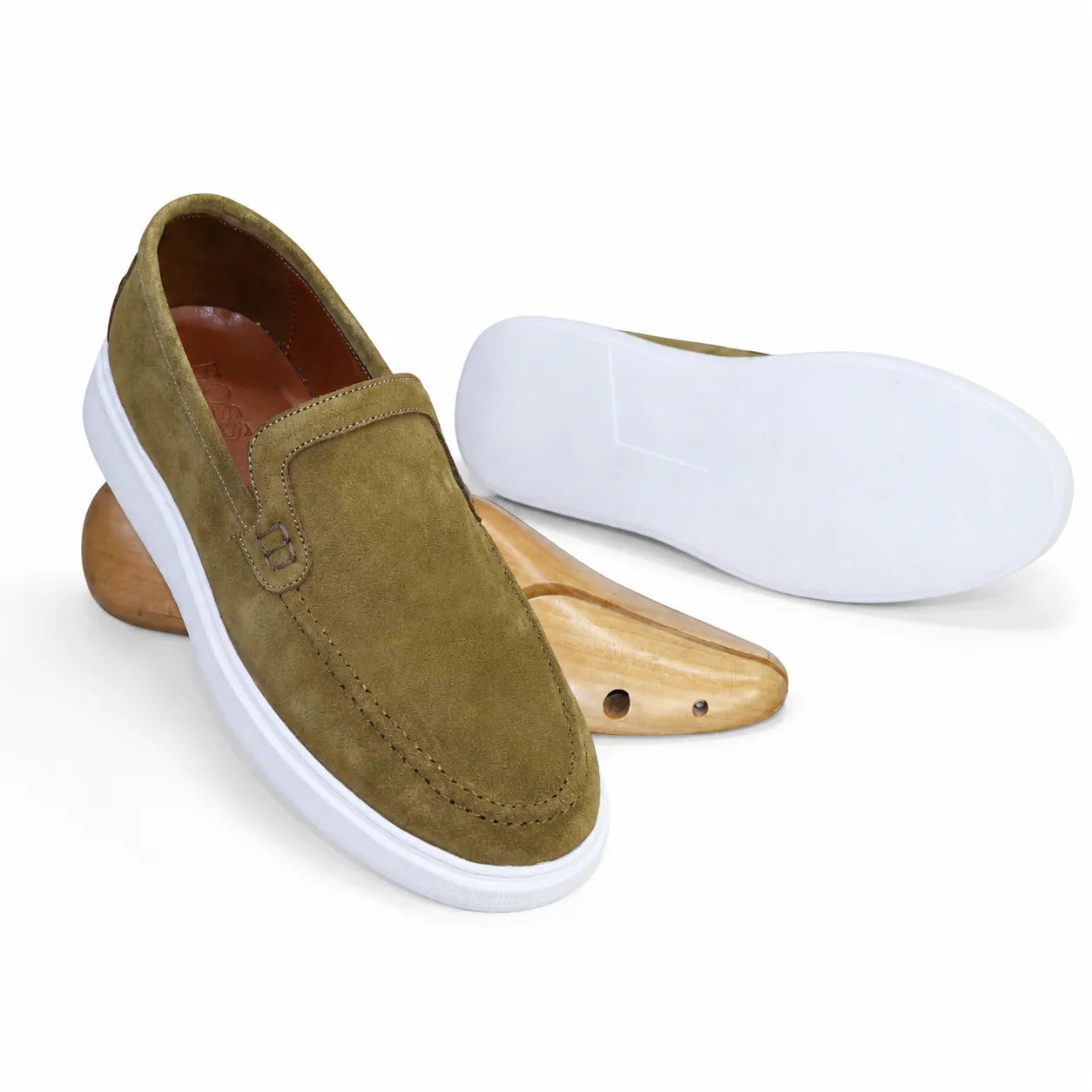 Mocassin Lwizano en Daim Beige
