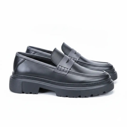 Loafer Atlas noir en cuir premium