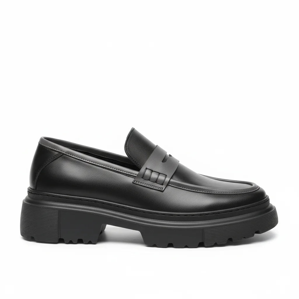 Loafer Atlas noir en cuir premium