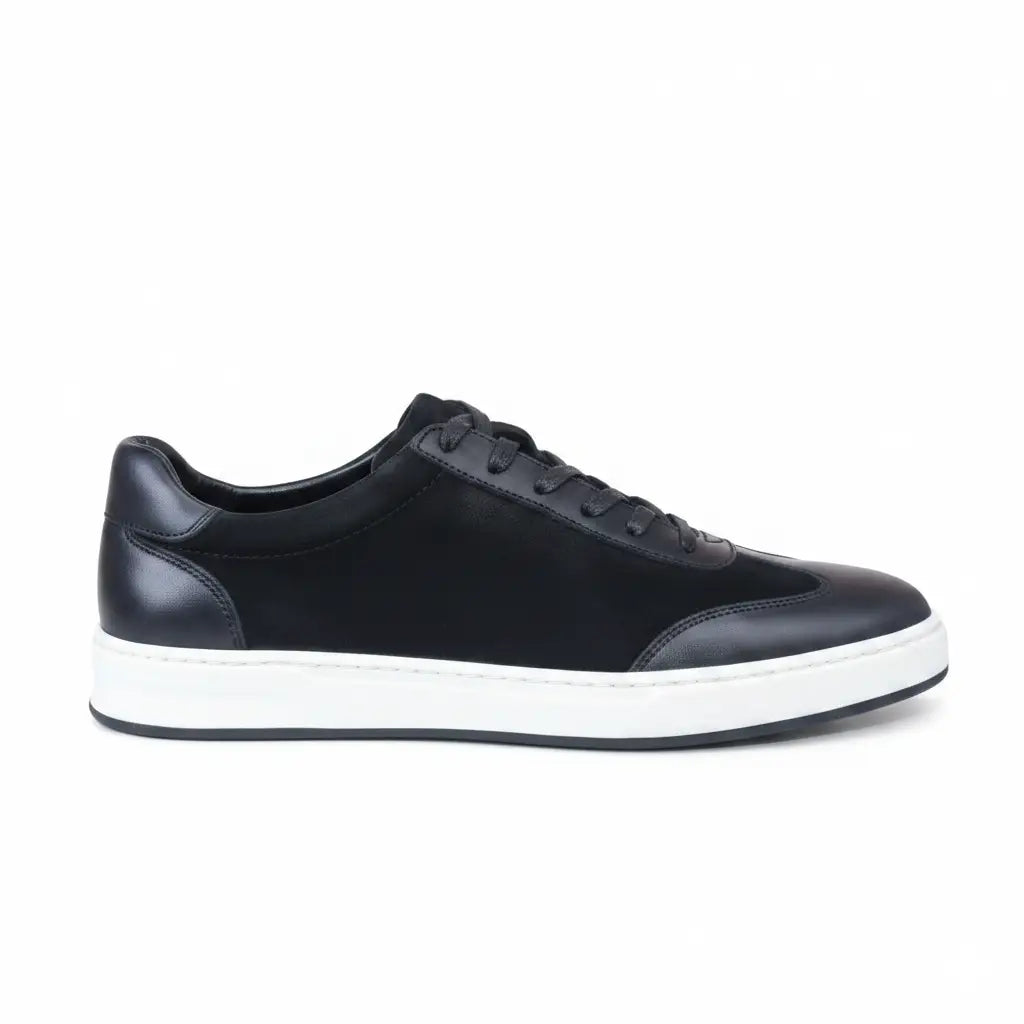 Lwizano Nero – Sneaker en Cuir Premium Noir pour Homme