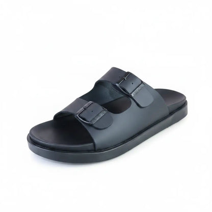 Nero Prestige– Sandales Premium en Cuir Véritable