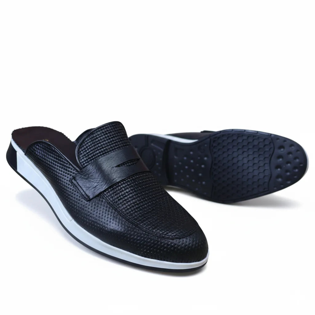 Sabot LW Noir en cuir véritable